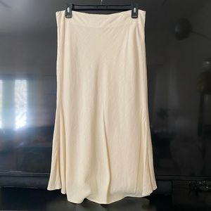 Urban outfitters cream color medium slip skirt linen